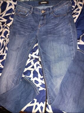 Express Skinny Jeans in Medium Blue Denim